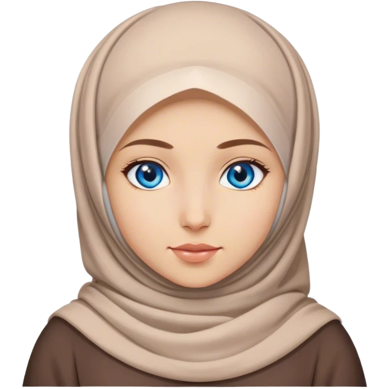 Turkish beautiful finish Konya girl blue eyes with hijab and cultured dress emoji