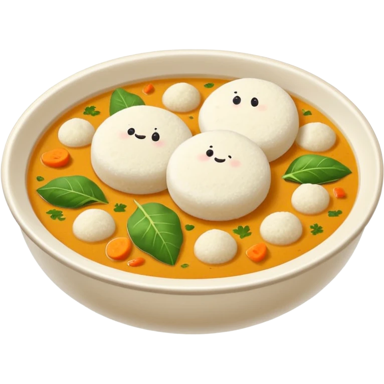 Idli and sambar emoji
