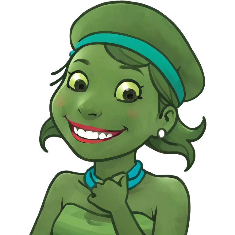 Arms cross around neck laughing girl emoji