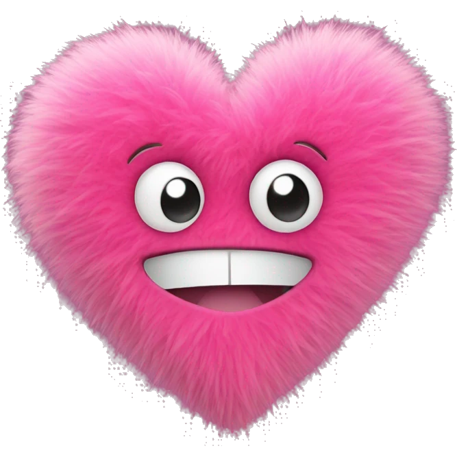 fuzzy heart emoji