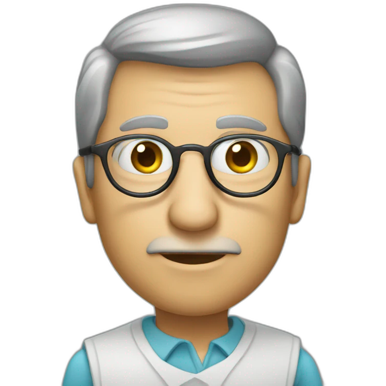 a professor holding a looking glass emoji