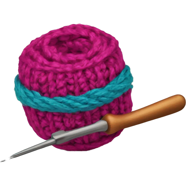 Crochet hook and ball of yarn emoji