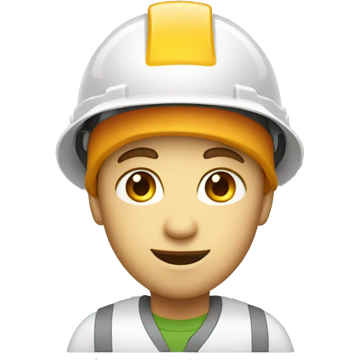 A braver white skin with a construction hat emoji
