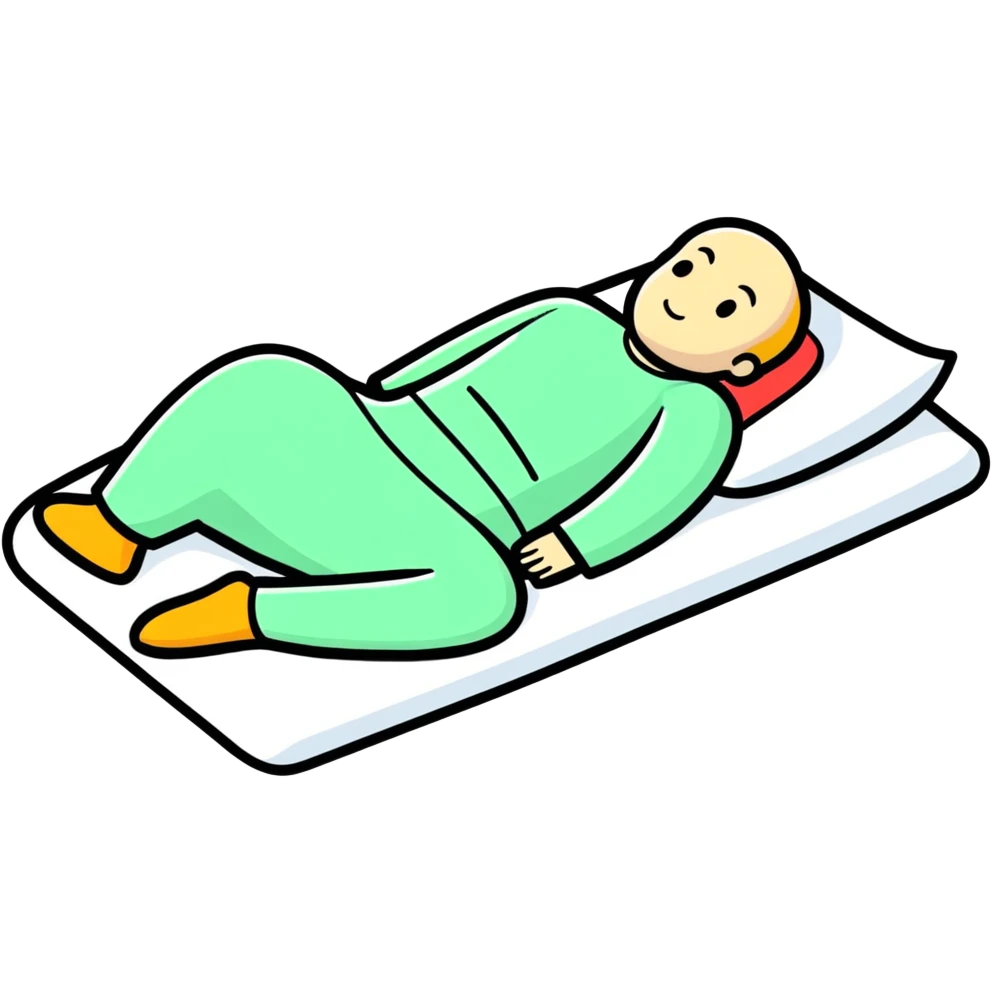 Laying down in pain emoji