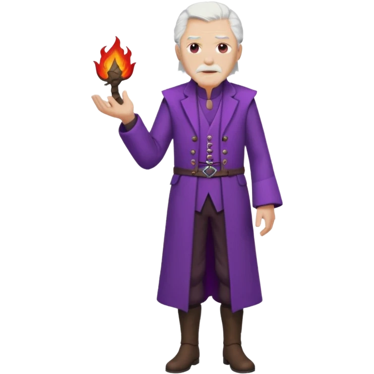 purple eyed white haired old man standing in Targaryen themed clothes, full body  emoji
