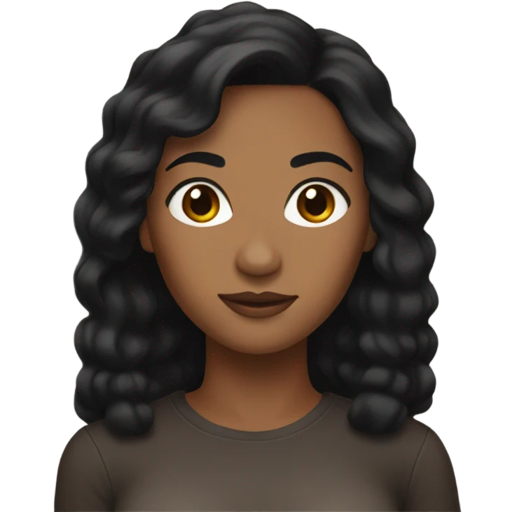 woman brown skin black h emoji