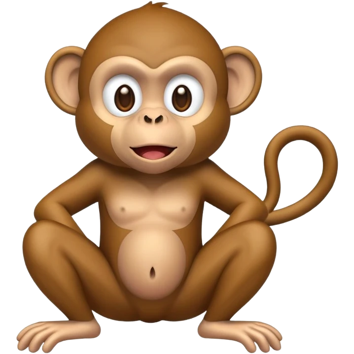 A monkey farting emoji