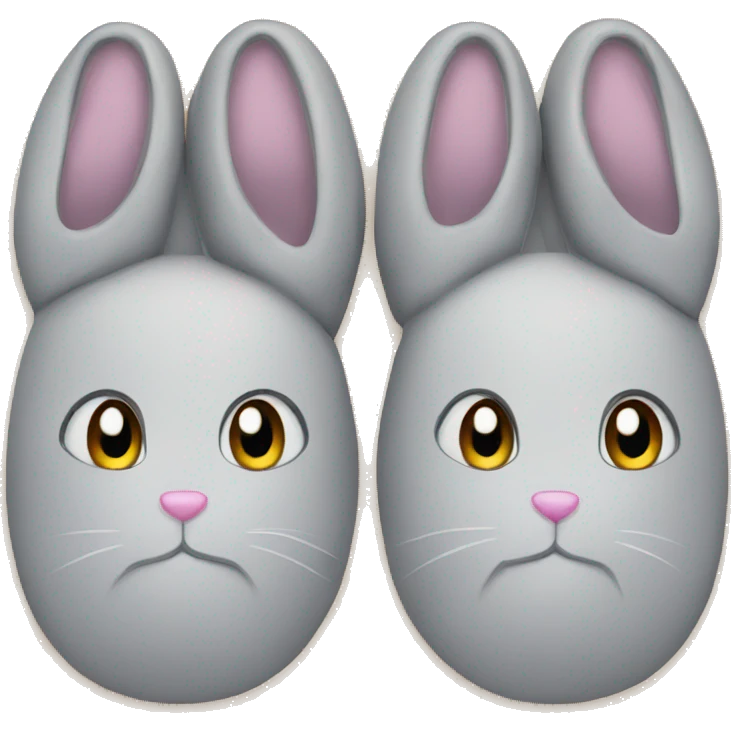 grey bunny slippers emoji