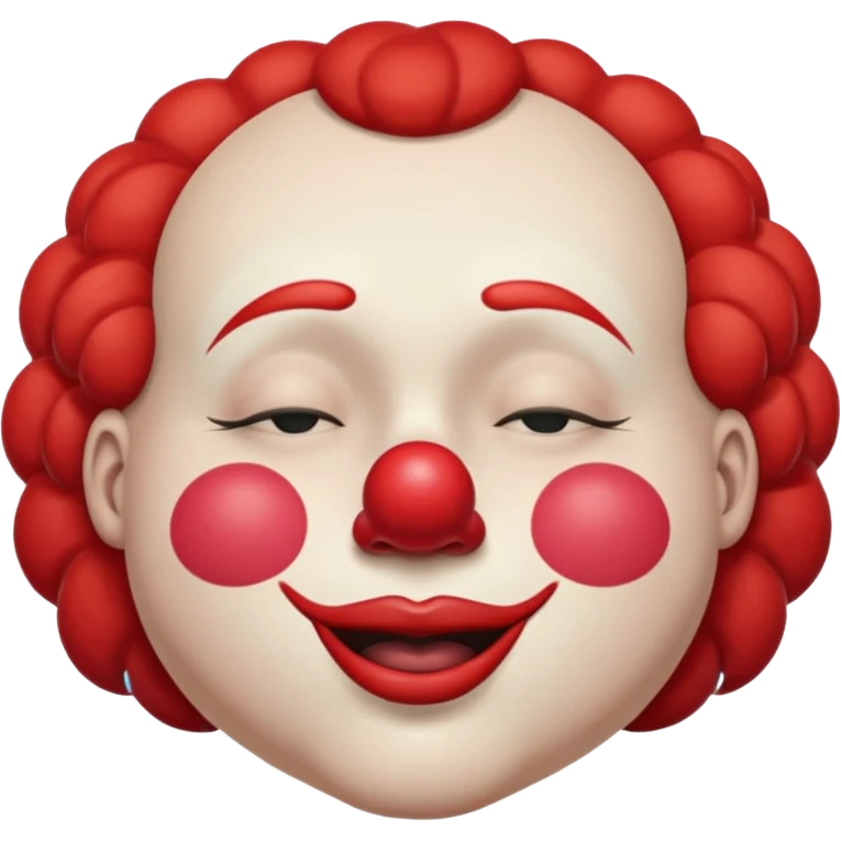 clown sleeping eyes closed emoji
