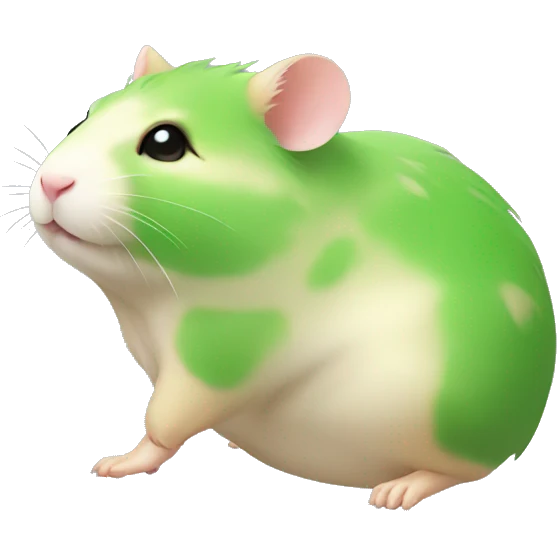 green hamster body emoji