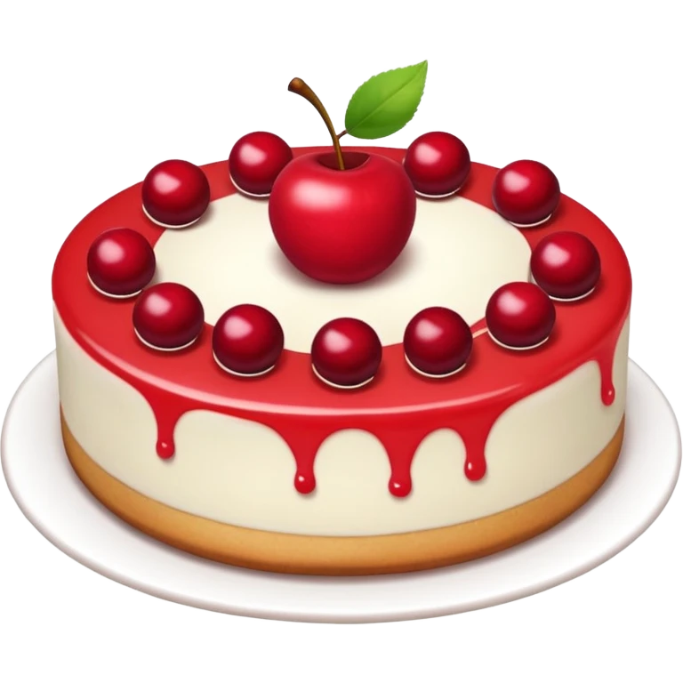 Pastel de cereza emoji