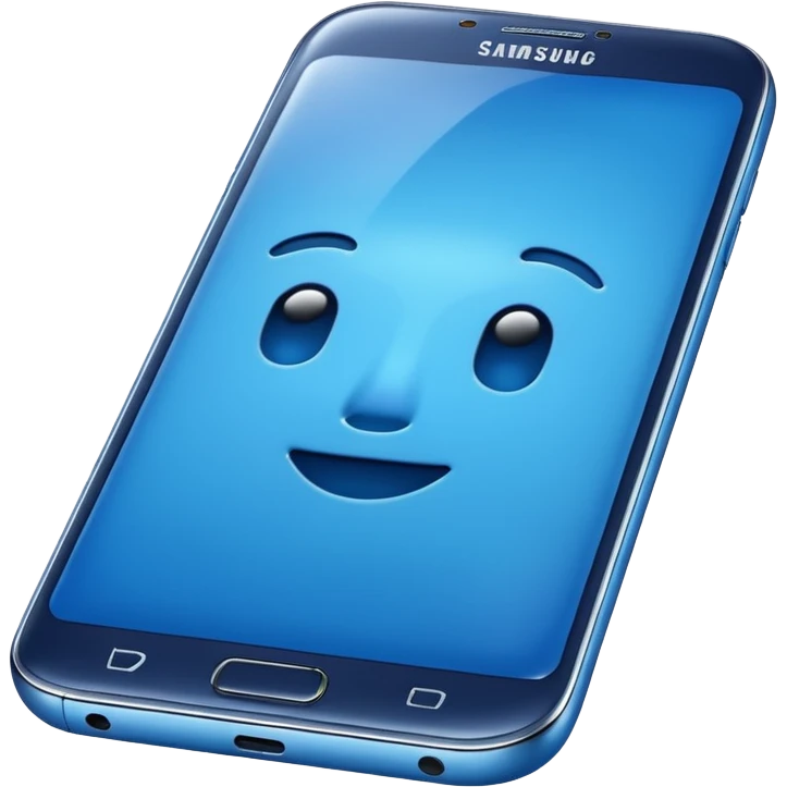 a blue Samsung phone emoji