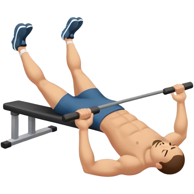 man lying-down-on-back weighted glute-bridges emoji