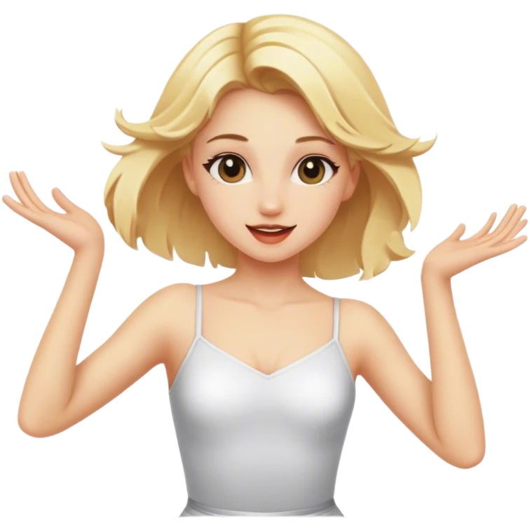 Blonde girl dancing  emoji