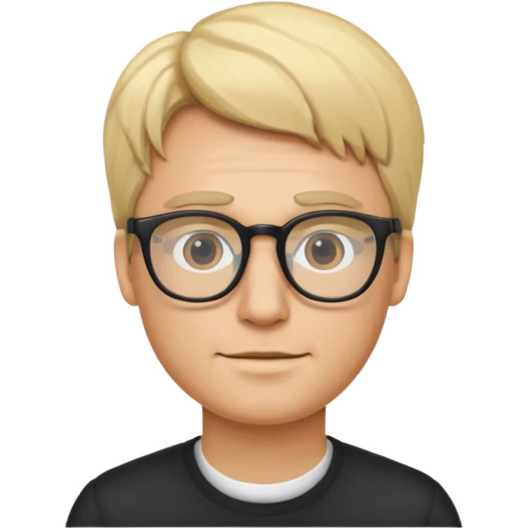 Blonde man wearing glasses emoji
