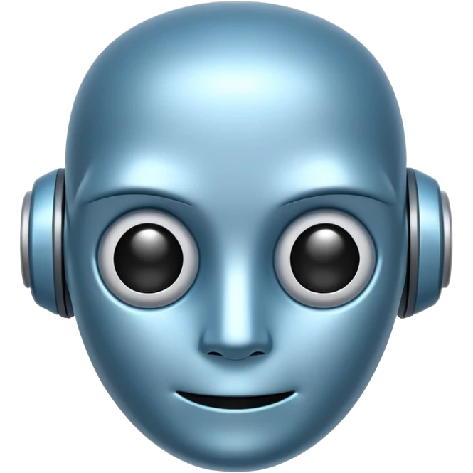 light blue AI emoji with a robot head emoji