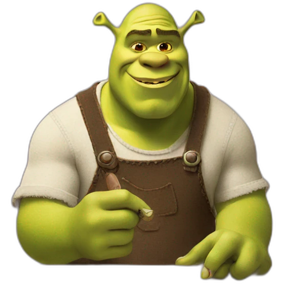 shrek doing nails emoji