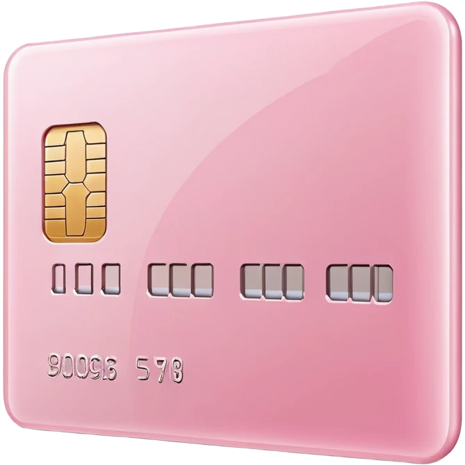 aesthetic light pink bank card emoji
