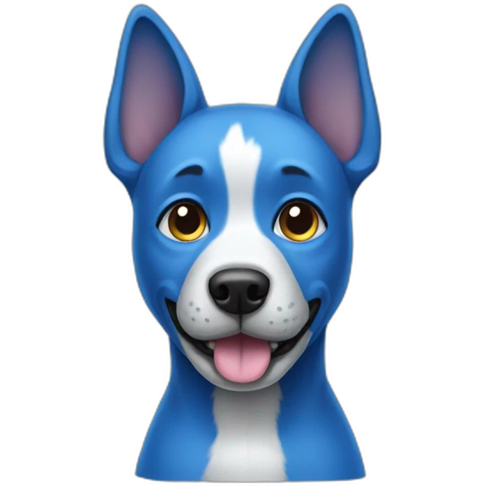 Blue dog emoji