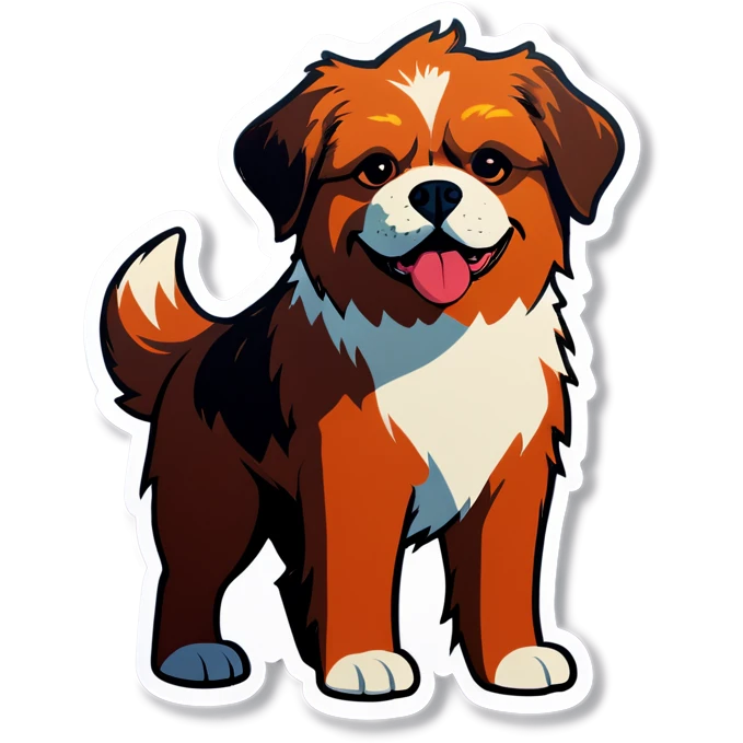 Hairy dog emoji