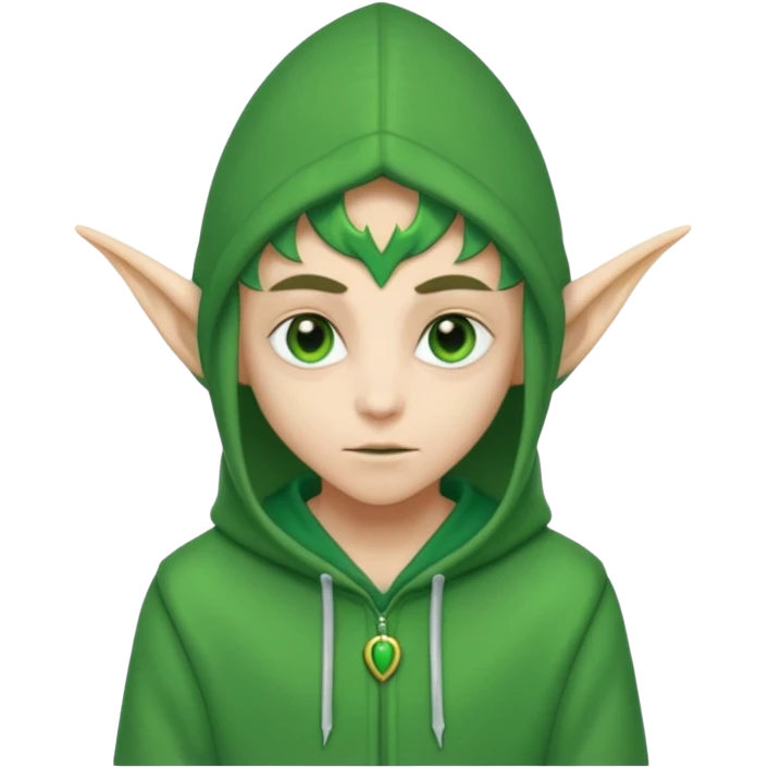 Aliens Green, hoodie, elf ears emoji