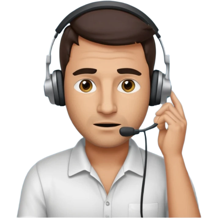 mean looking phone scammer in sketchy call center from pakistan working our of bedroom emoji