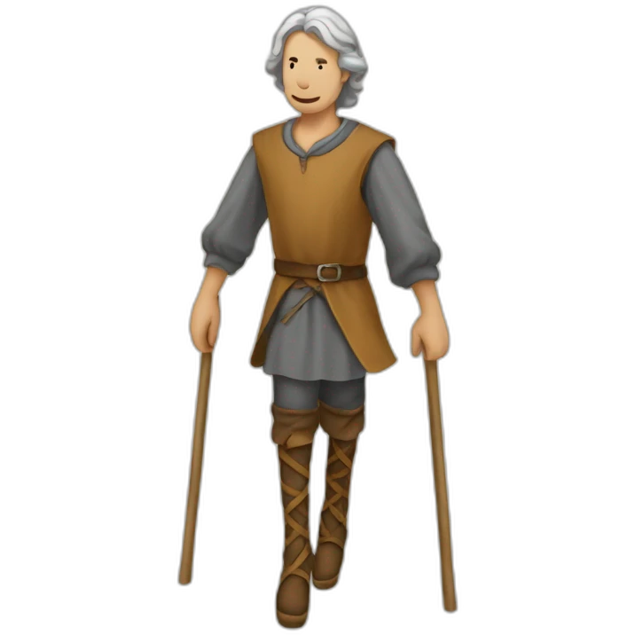 A person who walks on stilts, walking medeival fair emoji