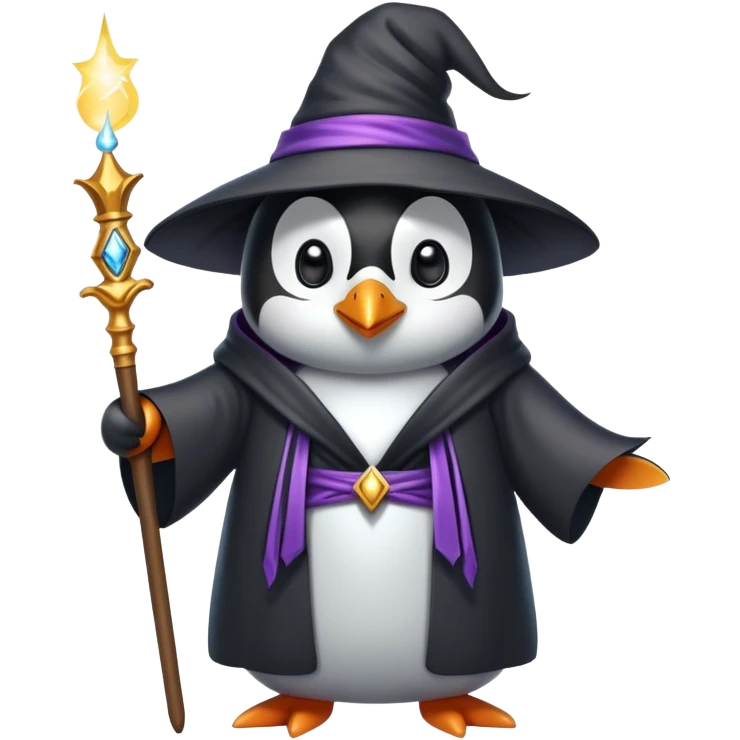 Penguin Wizard emoji
