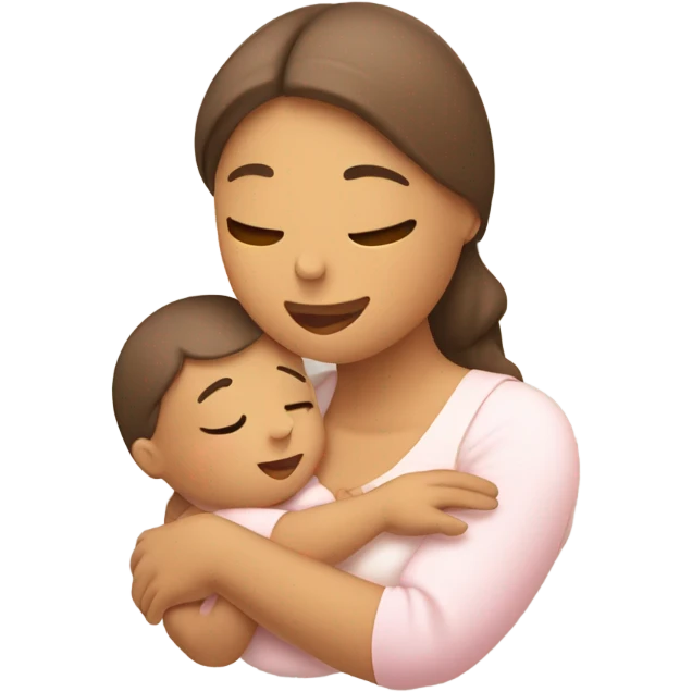 baby drinking milk from mother emoji