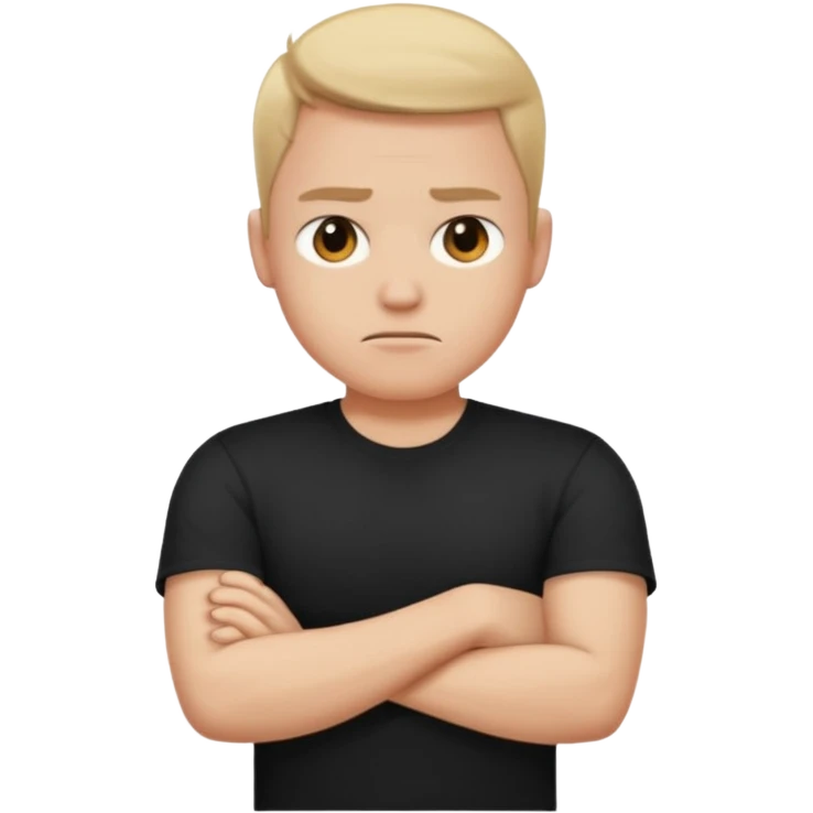 dissapointed face with arms crossed emoji