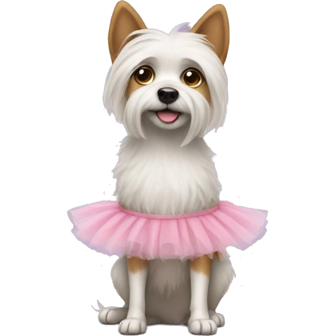 Dog in a tutu emoji
