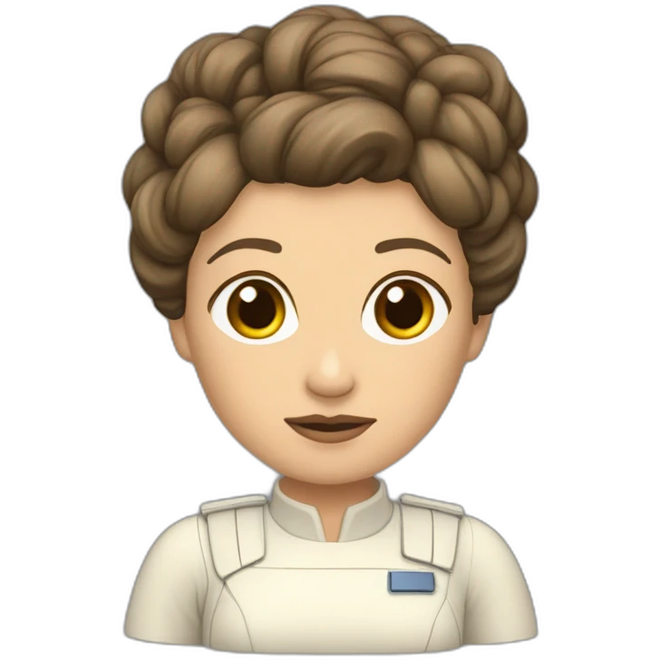 leia amb un uniforme vermell emoji