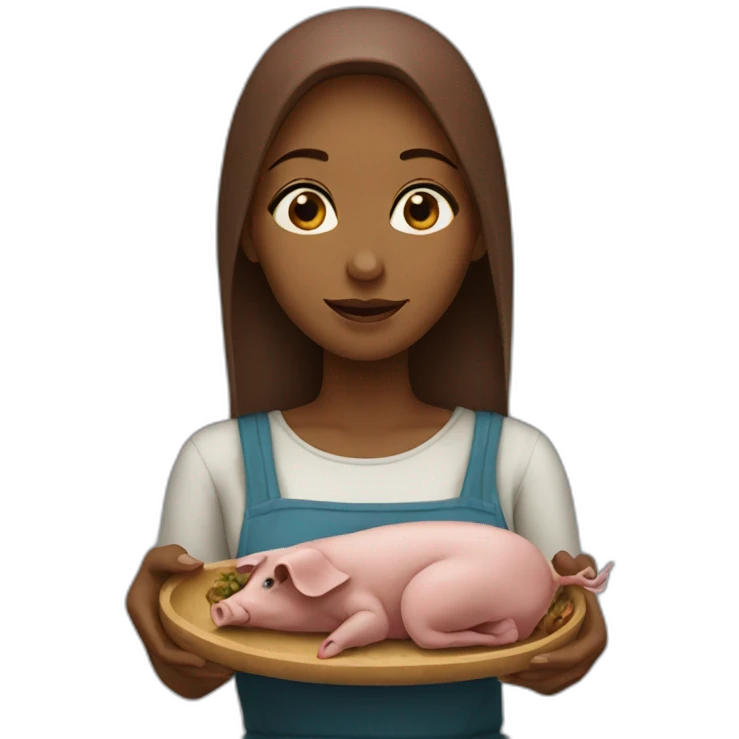 no pig meat eating woman allah emoji