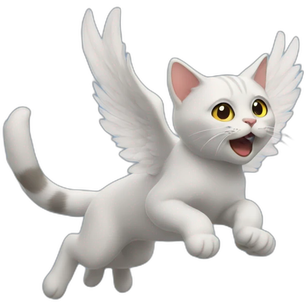 Flying cat emoji