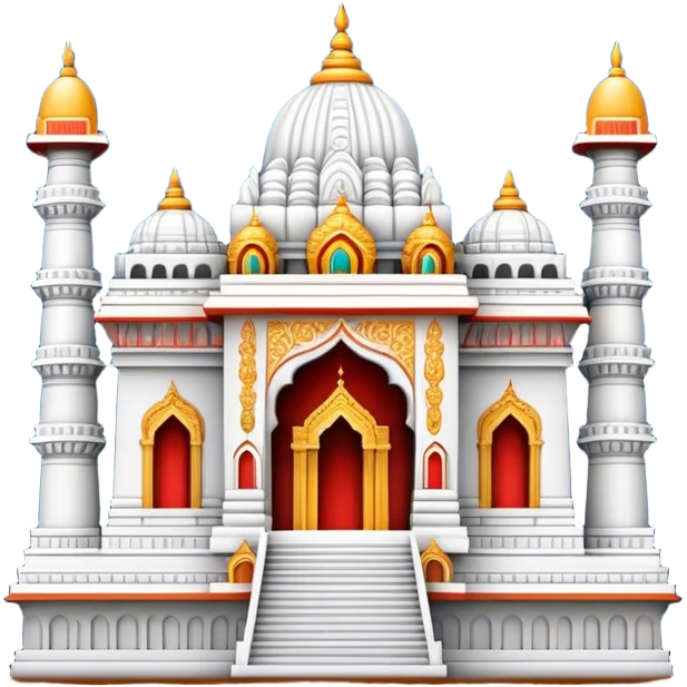 Cinematic Realistic Tirupati Balaji Temple Landmark Emoji, depicted with intricate carvings and spiritual aura rendered with lifelike detail and radiant, divine lighting. emoji
