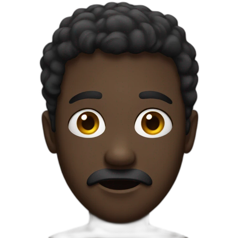 Black confused face emoji