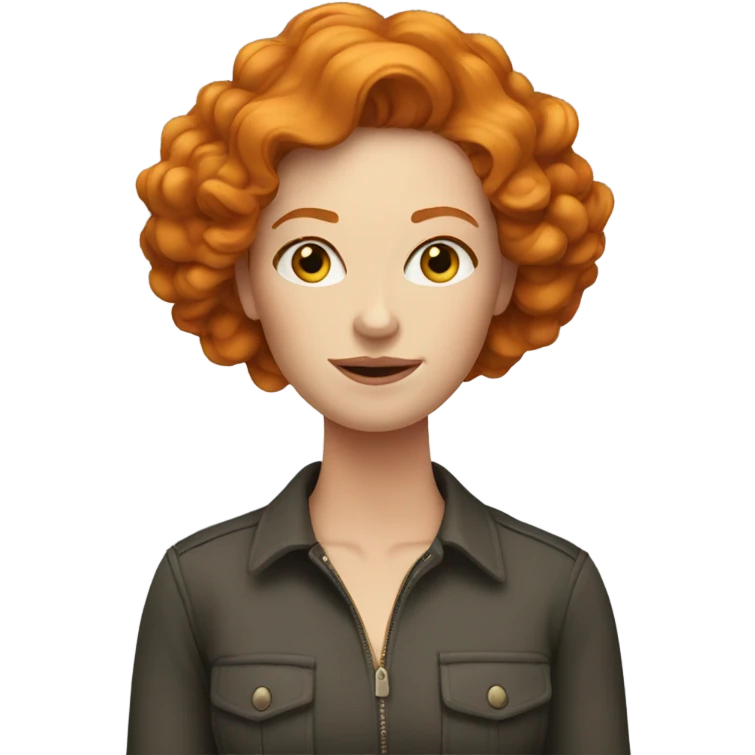 Ginger stylish woman emoji