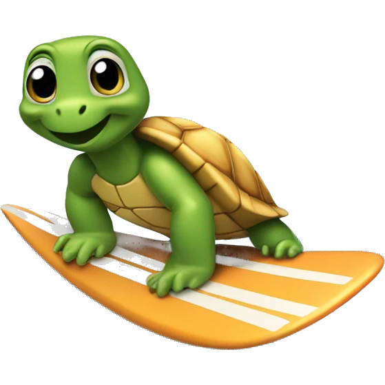 Tortue qui surf emoji