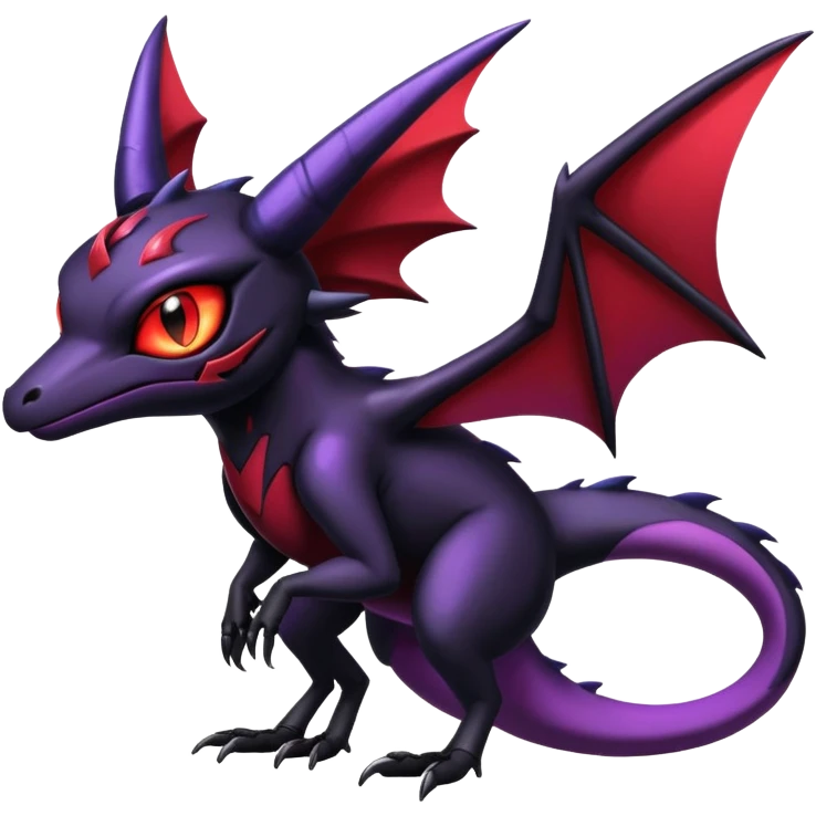 Shiny Epic Badass Edgy Dark Gothic Noibat-Salandit-Salazzle-Noivern-Nargacuga-Litten-Hybrid emoji