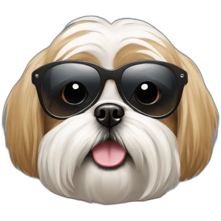 shih tzu wearing sunglasses emoji
