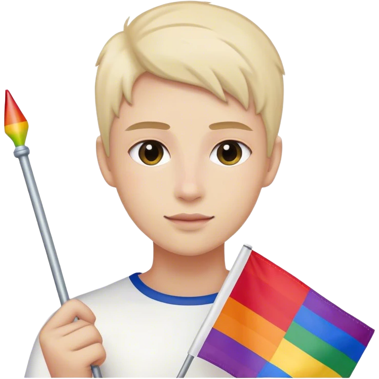LGBTQ+ vlajka spojená s Českou vlajkou emoji