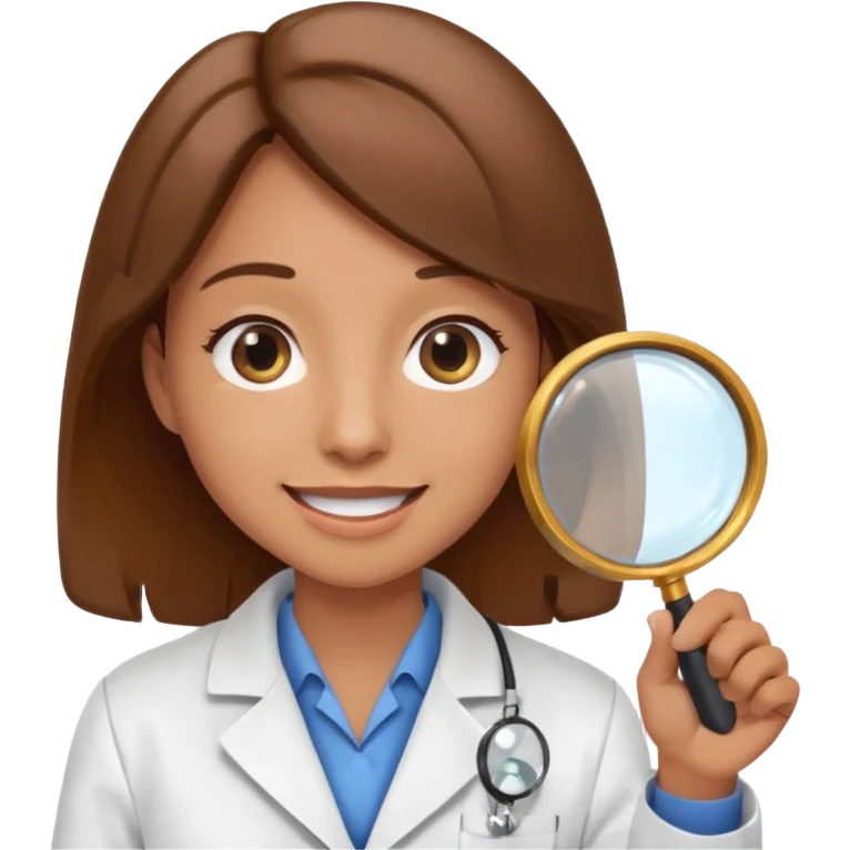 curious energized scientist lookin at something with a magnifier glass
more dinamic emoji  emoji