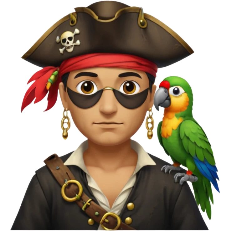 pirate and parrot emoji