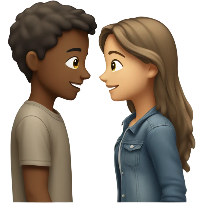 Girl and boy in love emoji