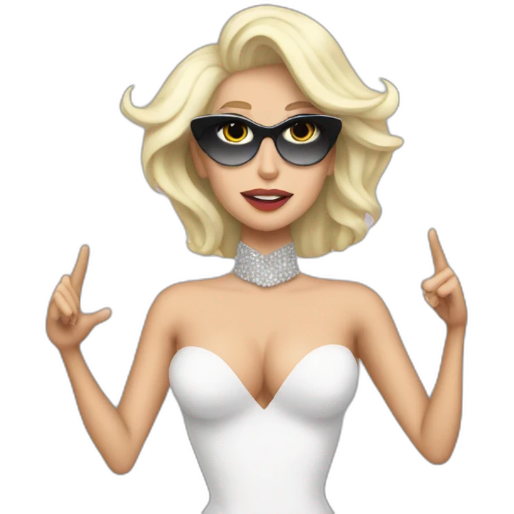 LadyGaga point to you emoji