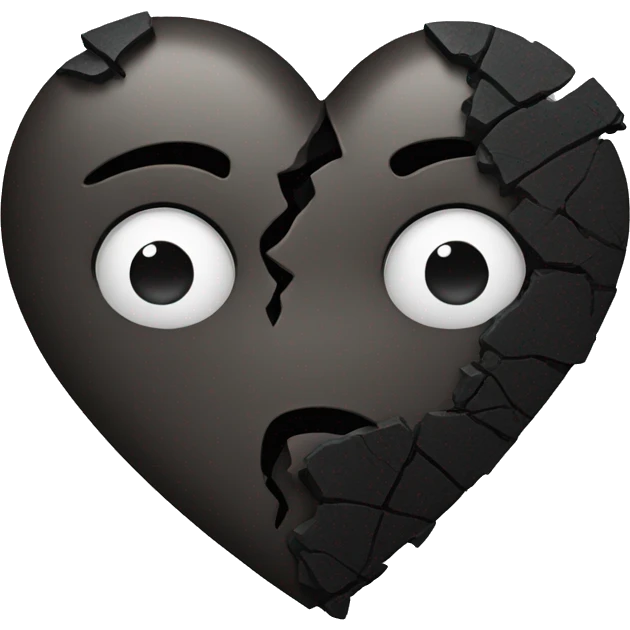 Broken black heart  emoji