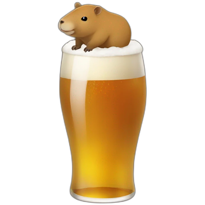 Capybara beer emoji