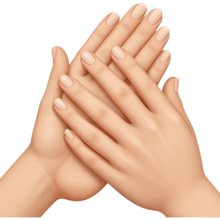Two hands holding each other  emoji