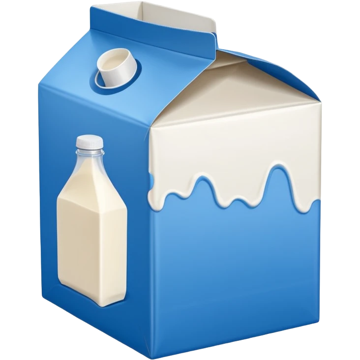 blue and white milk carton emoji