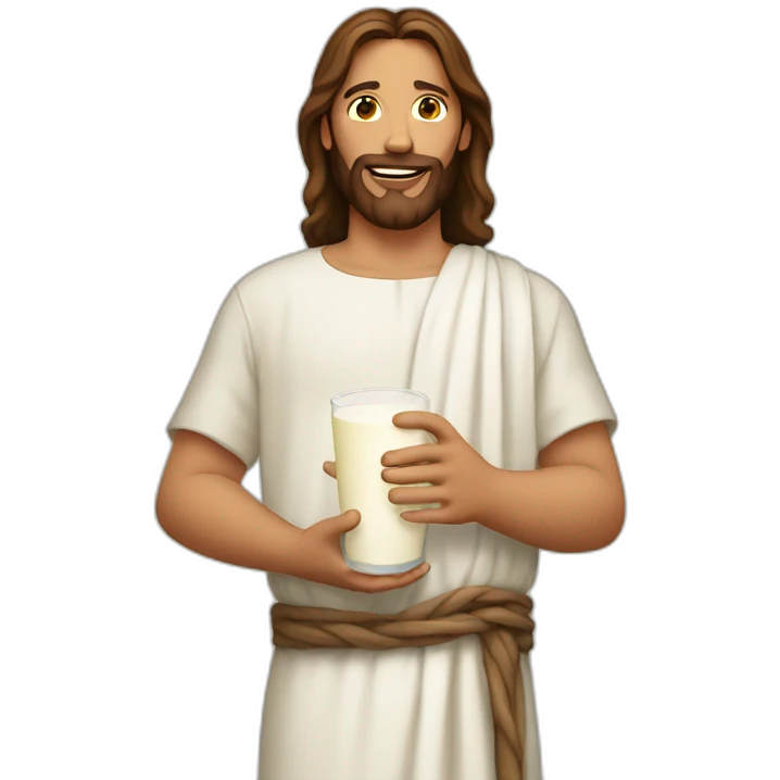 jesus holding milk emoji